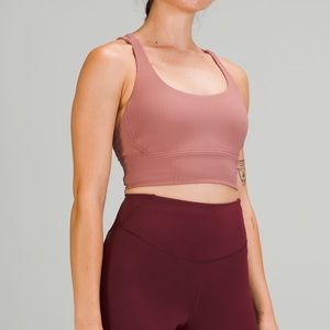 Lululemon Energy Longline Bra Ribbed Luxtreme *Medium Support - Spiced Chai 8